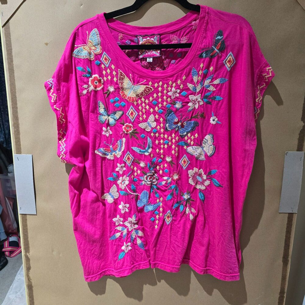 Johnny Was Mariposa Relaxed Tee Sz XXL